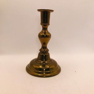 Gorham weighted Brass Candlestick BR 7 Vintage 7"H x 4" W Excellent